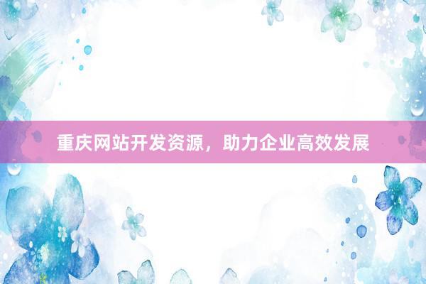 重庆网站开发资源，助力企业高效发展